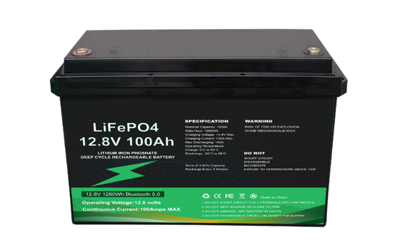 YIFEI POWER LiFePO4 12.8V 100Ah zonnebatterij met IP67 bescherming en 6000 cycli voor betrouwbare zonne-energie oplossingen